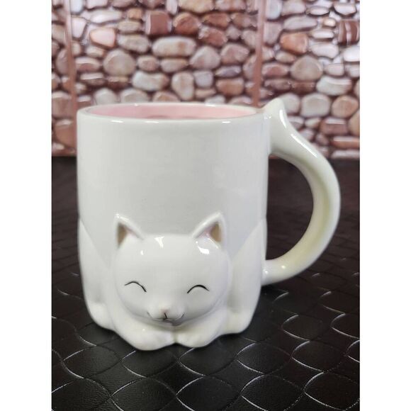 Sheffield Home The Critter Collection Cat Mug 16 oz White 3D - Picture 1 of 8